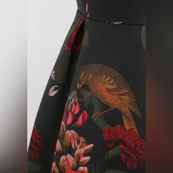 NWT CHICWISH GORGEOUS ROSE JACQUARD SLEEVELESS MIDI DRESS - Picture 6 of 13